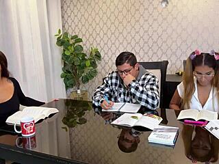 Fucking tight wet pussy beats boring homework anytime