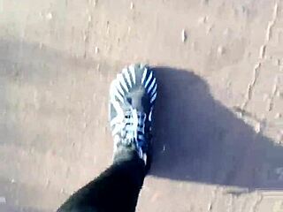 new barefoot shoes make me horny outdoors! 👟😈