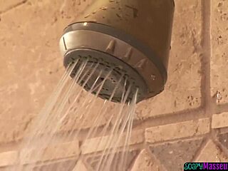 Babe Tugs Cock During Erotic Oral Massage Session