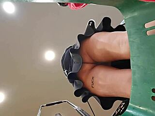 milf mexicana caught in supermarket ass hunting adventure