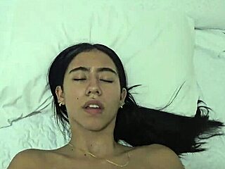 sexy latina babe fucked hard on her bed