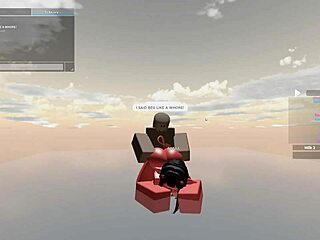 roblox babe shakes ass riding big black cock in wet deepthroat action