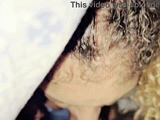 skinny brazilian gags squirts on huge black cock