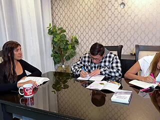 Fucking tight wet pussy beats boring homework anytime