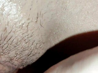 milf's wet pussy creampied in bathroom dripping cum