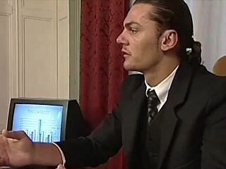 Office business talk turns into intense fucking session