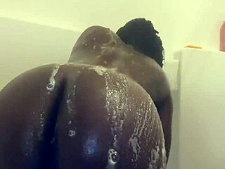 gagged black model rides dick dildo handcuffed 😈💦