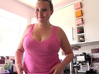 hot bbw milf charlie rae gets naughty in kitchen play