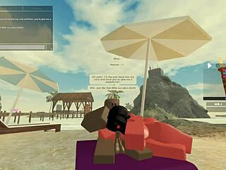 roblox babe shakes ass riding big black cock in wet deepthroat action
