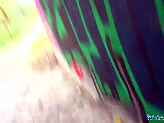 sexy brunette sucks and fucks publicly to spite ex