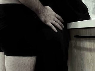 banging girlfriend hard on kitchen counter close up