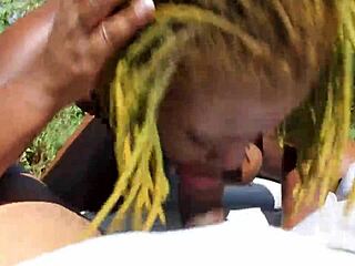 Poizon Ivy SLURPS Don Whoe's Sloppy Backyard Blowjob!