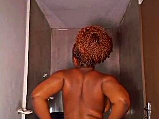 naughty nurse strips, teases prickly tits in homemade fondle compilation