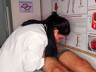 Erection Explodes Before Sexy Nurse's Eyes