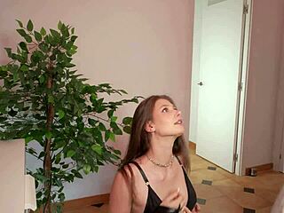 Russian wife rides neighbor's monster cock cowgirl style while hubby slaves away at work