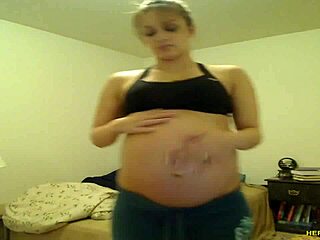 pregnant tori taylor teases slutty blue shorts hard!