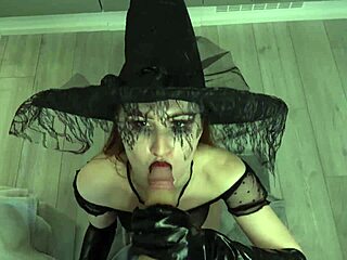 Sexy witch steals hot cum for potion!