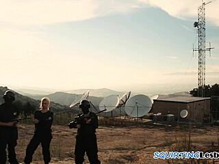 Squirting Prisoner Fingers Dyke Marshal's Wet Pussy!