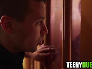 petite belly dancer aubry takes first hardcore pounding from jay