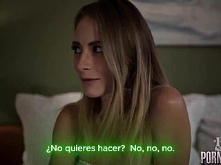 Blonde milf seduces with big tits and ass, craving creampie taboo lust.