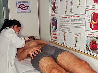 Erection Explodes Before Sexy Nurse's Eyes