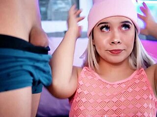 colombian blonde deepthroats stepbro cock on live cam 🔥🍆