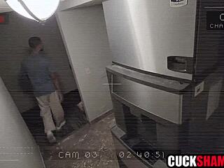 Cuckold hubby watches wife take sloppy big black cock