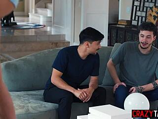 hot milf pristine edge shares intense threesome with big cock friend