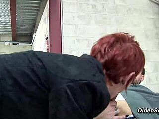 redhead mature milf hammered by monster cock office fuck!