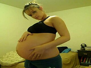 pregnant tori taylor teases slutty blue shorts hard!