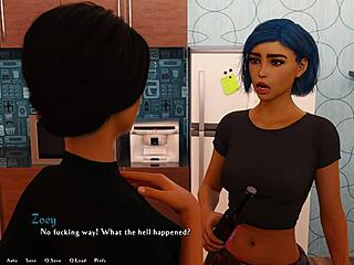 busty blue-haired grunge babe gives juicy handjob in room 🔥💦