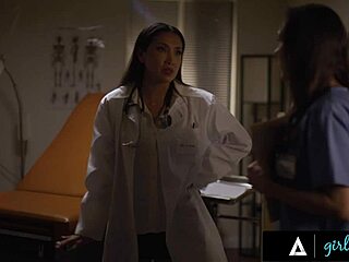 Doctor Vicki Chase keeps Nurse Sinn Sage quiet