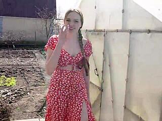 Beautiful brunette big ass fucked hard in ranch bedroom