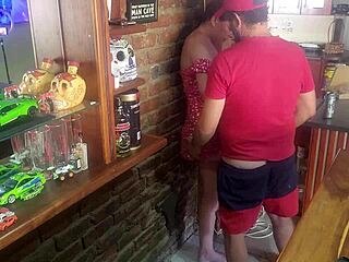 Finally pounding cute brunette stepsis in standing hardcore fuck