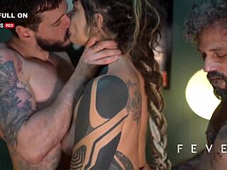 Dread Hot's Natural Tits Bounce In Homemade Threesome With Two Big Cocks