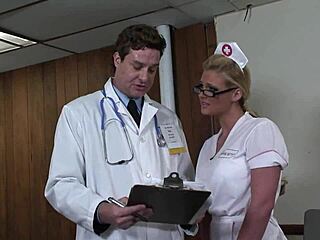 Hot patient anal ass-to-mouth with doctor in heels