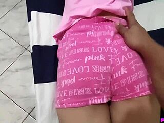 hired skinny amateur for massage and fondled her tight innocent ass