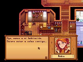 stardew valley robin part 2 español adventure with steamy pussy fucking 😏🍑💦