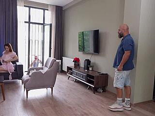 two neighbors dp gaping ass double anal creampie orgy