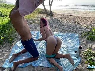 argentina slut beach blowjob deepthroat begs rough pussy pounding cum