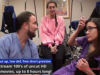 Nurse kitty catherine humiliates patient in latex glove fingering exam!