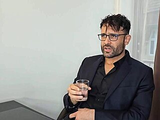 Kristina grace takes dap piss gagging mouthful from boss and colleague