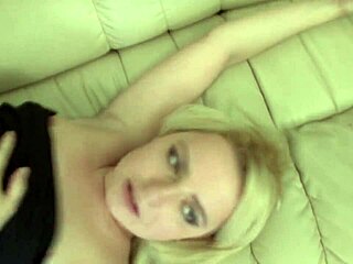 young blonde babe rides stepbro cowgirling tight holes