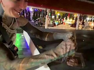 A quirky thai lady feeds stray cats in crazy thailand scene