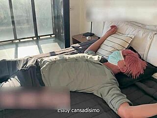 señora cleans me deep with her vibrating toy publicly