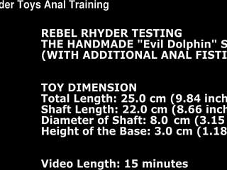 Rebel Rhyder endures dolphin dildo anal fisting