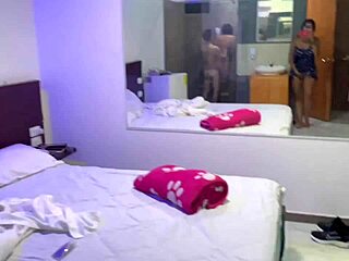 Two hot babes ring in new year fucking neighbor's huge cock wildly