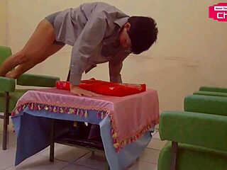 hansel thio serves horny fans mannequin fingering facial finale