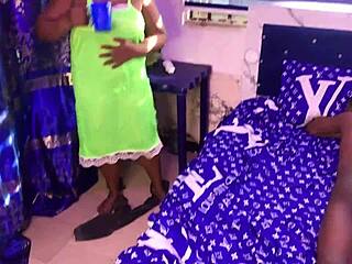 horny ebony stepmom mounts stepson's massive cock riding wet pussy wildly