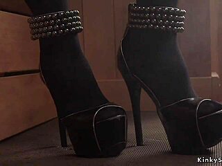 busty lezdom whips fucks bound redhead slave hardcore